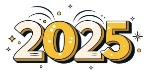 Bộ số năm mới 2025 file vector - mẫu số 727