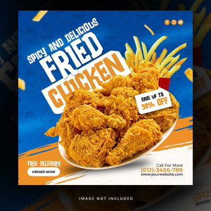 Poster quảng cáo gà rán KFC file PSD mẫu GR80