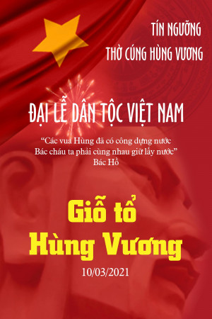 Poster tín ngưỡng thờ cúng hùng vương file PSD