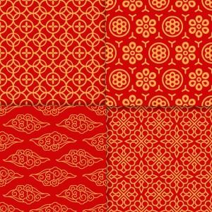 Pattern họa tiết ngày tết file vector mẫu 25R1320