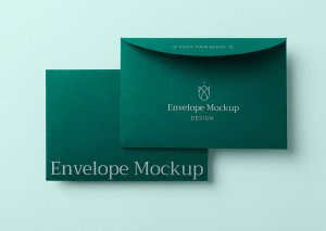 Mockup phong bì mẫu B17 file PSD