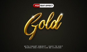 Hiệu ứng text gold file PSD mẫu HU319