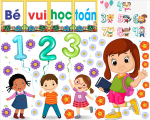 Backdrop, Mẫu decal dán trang trí trường học - File Corel Số 37