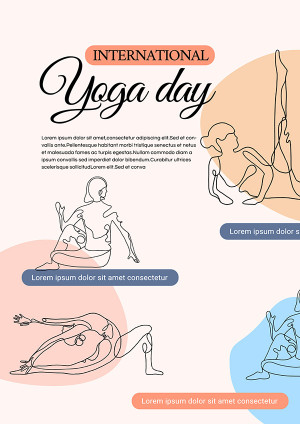 Poster ngày quốc tế yoga file PSD - mẫu số 601