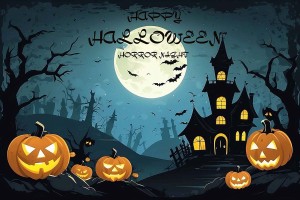 Banner lễ hội halloween file PSD mẫu MB235