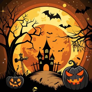 Background đêm trang lễ hội halloween file EPS - mẫu số 290