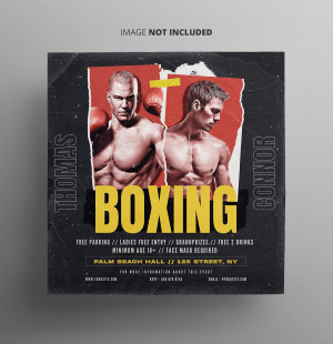 Poster thể thao môn boxing file PSD - mẫu số 826