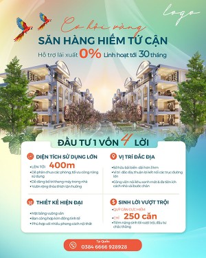 Poster bất động sản file PSD mẫu HJ1327