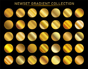 Bộ màu gradient vàng gold sang trọng cho phần mềm illustrator	file EPS và AI mẫu 6