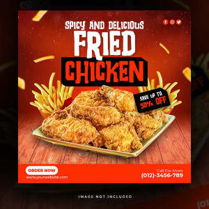 Poster quảng cáo gà rán KFC file PSD mẫu GR79