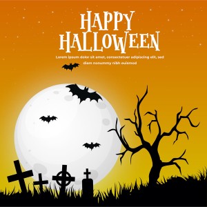 Poster lễ halloween kinh dị file EPS và AI mẫu MB36