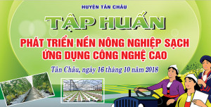 Backdrop buổi tập huấn phát triển nông nghiệp sạch A28 file Corel