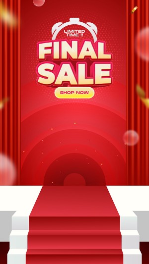 Poster quảng cáo sản phẩm sale trên sàn TMDT file vector mẫu JH278