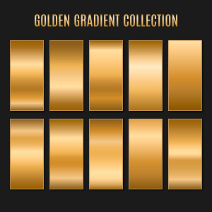 Bộ màu gold gradient sử dụng cho thiết kế file AI - mẫu số 81