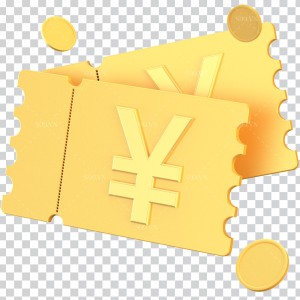 Phiếu quà tặng giảm giá màu vàng gold  file PNG mẫu số 715