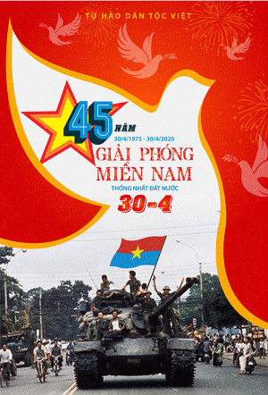 Poster kỉ niệm ngày giải phóng miền nam 30-4 mẫu 03 file AI