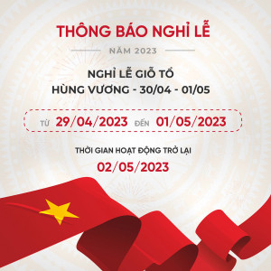 Banner thông báo nghỉ lễ giỗ tổ hùng vương file AI