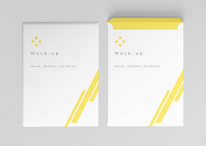 Mockup phong bì mẫu B35 file PSD