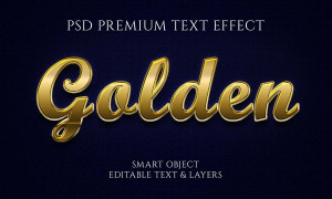 Hiệu ứng text gold file PSD mẫu HU344