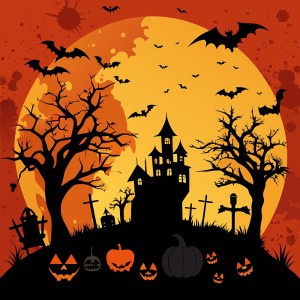 Background lễ halloween kinh dị file EPS và AI mẫu MB31