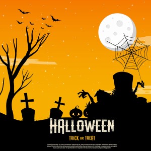 Banner đêm hội hóa trang halloween file PSD - mẫu số 208