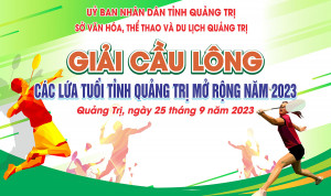 Backdrop giải cầu lông mẫu 30 file Corel