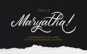 Font chữ mềm mại phong cách vintage TH Maryatha Việt Hoá