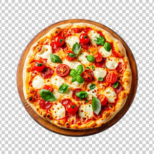 Hình minh họa bánh pizza nhân rau củ file PSD - mẫu số 91