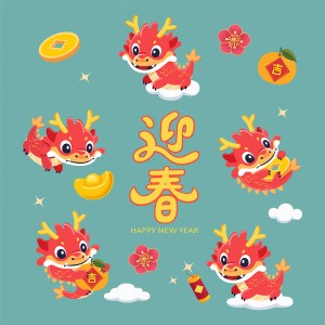 Hình ảnh con rồng cute file vector mẫu PT56