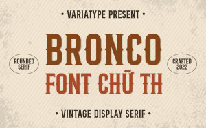 Font chữ cổ điển, vintage, cổ đại, xưa cũ, cổ trang TH Bronco Valley