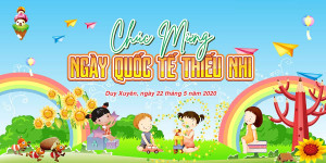 Backdop chúc mừng ngày quốc tế thiếu nhi N19 file Corel