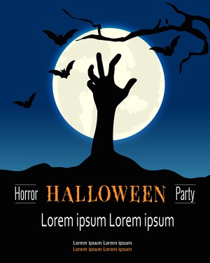 Poster lễ hội halloween file EPS và AI mẫu MB129