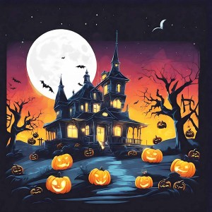 Background lễ hội halloween kinh dị file PSD mẫu MB276