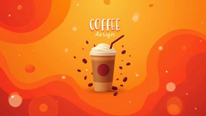 Background cốc cà phê file vector mẫu số 605