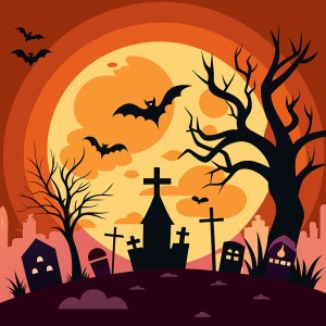 Background lễ halloween kinh dị file EPS và AI mẫu MB65