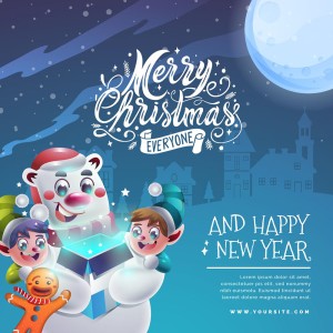 Banner mùa noel file vector mẫu BN309