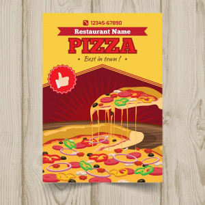 Poster quảng cáo bánh pizza file EPS và AI mẫu P171