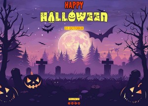 Banner lễ hội halloween file PSD mẫu MB389