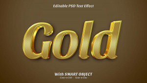 Hiệu ứng text gold file PSD mẫu HU241