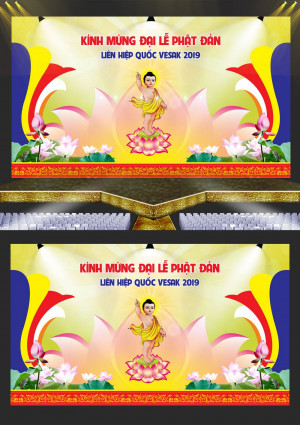 Backdrop Trang Trí Sân Khấu Đại Lễ Phật Đản 2024 File Corel 10