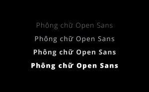 Trọn bộ phông chữ Open Sans Việt hóa