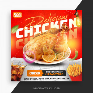 Poster quảng cáo gà KFC file PSD mẫu GR39