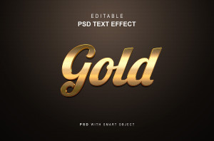 Hiệu ứng text gold file PSD mẫu HU270