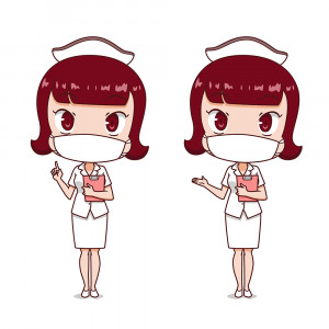 Hình minh họa nữ y tá file EPS và AI mẫu BC123