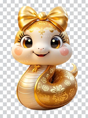 Hình ảnh con rắn cute file PNG mẫu OC352