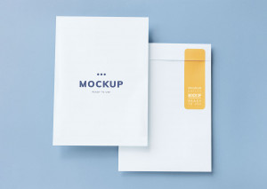 Mockup phong bì mẫu B6 file PSD