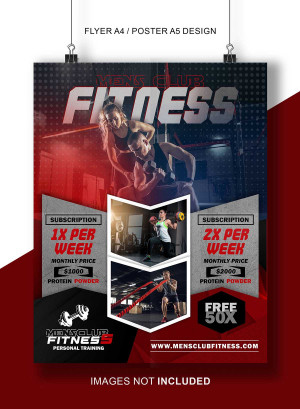 Poster quảng cáo phòng gym file PSD - mẫu số 2620