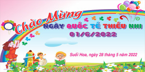 Backdrop phông nền quốc tế thiếu nhi 1-6 File Corel số 9