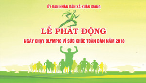 Backdrop lễ phát động ngày chạy Olympic mẫu 64 file Corel