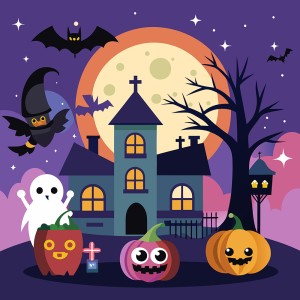 Background lễ halloween kinh dị file EPS và AI mẫu MB57